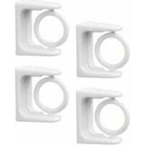 AHLSEN 4Pcs Rideau Tringle Support Mural Crochets Porte- Tige Rideaux Rideau Draperie Tige Tige Pince de Porte- Tige (Blanc) (1/3)