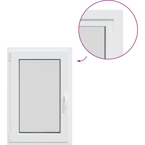 Couleur intérieure de la fenêtre de sous-sol blanche RISOR vidaXL