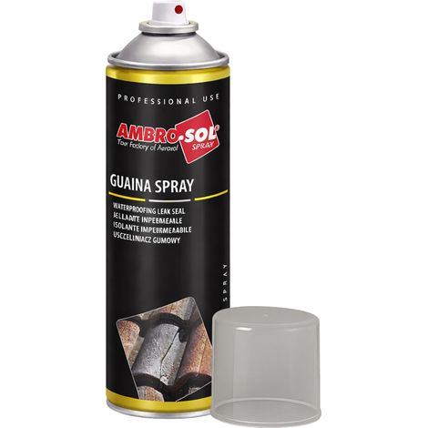 Bomboletta Guaina Spray trasparente 500ml - Azione riempitiva per fori e crepe - Sigillatura per superfici irregolari in muratura, asfalto, legno, teg (1/5)