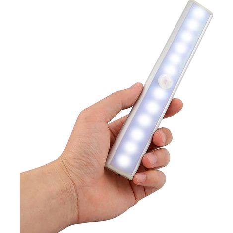 1 Pieces(White Light)10 LED Lights, Wireless, USB Rechargeable, Magnetic, Motion Sensor, 2 Lighting (1/3)