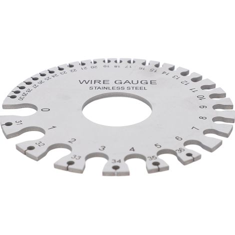 Jauge de soudage à fil acier inoxydable ronde pour mesure d'épaisseur de tôle métallique (1/5)