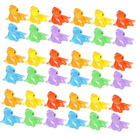120pièces Statuette Miniature De Lézard Décorative Phosphorescente Figurine Animaux Miniatures Résine Objet De Décoration Lézard pour Maison De Poupée (1/5)