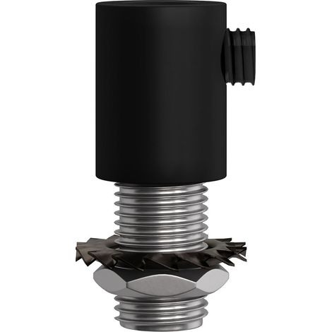 Creative-Cables Serre-câble cylindrique - (2 pièces, Noir, Ø 1,3 cm) - En métal - Complet avec tige, écrou et rondelle