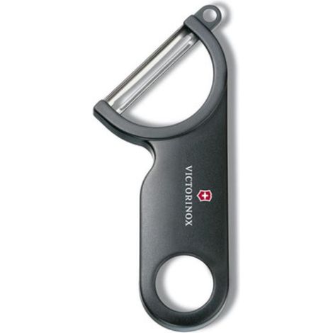 Couteau d'office de style suisse (lame en acier inoxydable), noir, modèle 7.6073.3 (1/4)