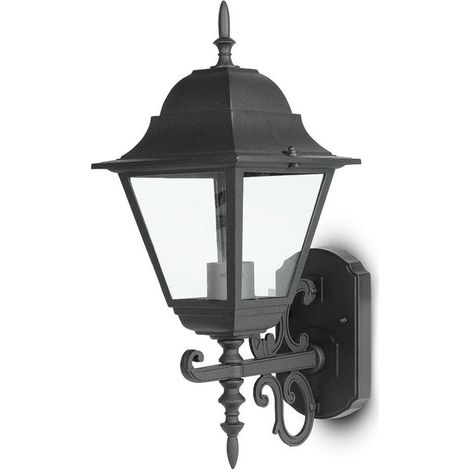 V-TAC VT-761 Portalampada lanterna large facing up alluminio ip44 e27 nero - sku 7521 (1/5)