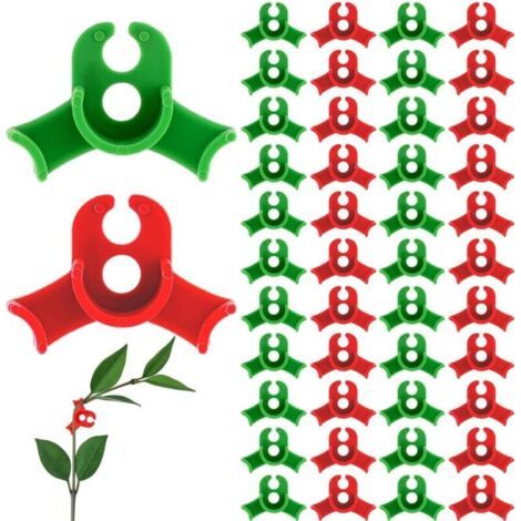 40 Pièces Pinces à Plantes, Pinces de Dressage de Plantes, Réglables Clips d'Entraînement à Faible Stress, Pinces de Support pour Plantes de Jardin à 90 Degrés, Pour Plantes Grimpantes (1/4)