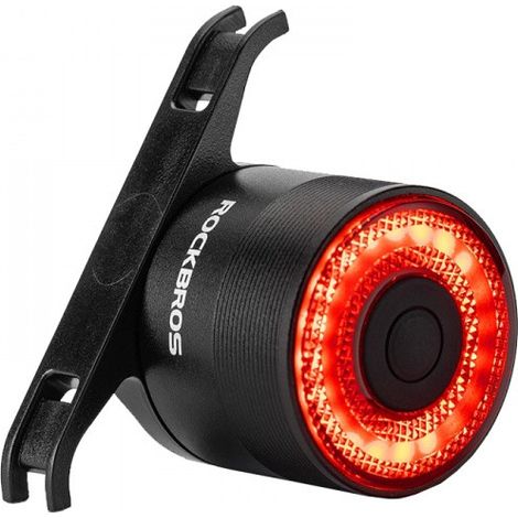 Luce posteriore a LED Rockbros Q3 con sensore di stop, da montare sul reggisella. (1/5)