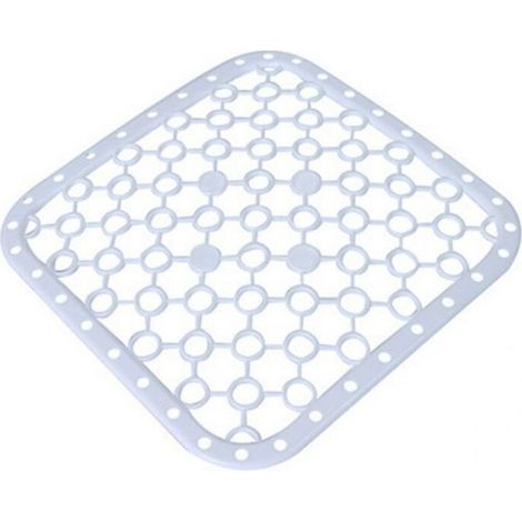 Deux sets de table blancs, tapis de protection d'évier en plastique améliorés, tapis d'égouttage de luxe, antidérapants et résistants aux rayures.