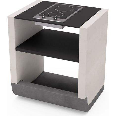 TUOZI - Módulo de soporte SUD Eléctrico para Barbacoa de Obra Prefabricada (Blanco, gris, negro - 81 x 60 x 60 cm) - Uso en Exteriores (1/2)