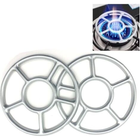 2PCS Réducteurs à gaz en pour plaque Réducteurs de Gaz Support Wok Cuisinière à Gaz de Support de Wok Anneau à Gaz Cuisinière Gaz Support à gaz de cuisine pour pot de café chaud Moka (6.1in/15.5cm) (1/5)
