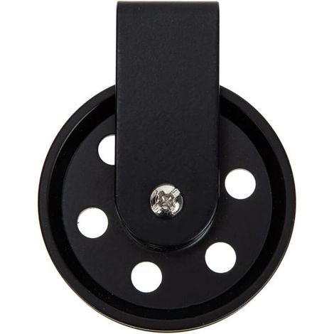 Accessoires D'Éclairage Extérieur Lustre Poulie Roue Pour Lampe Noir Vintage Poulie Câble Poulie Pendentif Luminaires Noir Poulie Roue Corde À Linge Poulie Rustique Poulie (1/5)