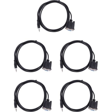 Geeignet für 5-poliges Typ-A-9-poliges Buchsen-zu-DB9-VGA-Kabel, DB9-Buchse-zu-3,5-mm-(1/8-Zoll)-TRS-Stecker-Stereo-Seriell-Datenkabel - 6 Fuß.