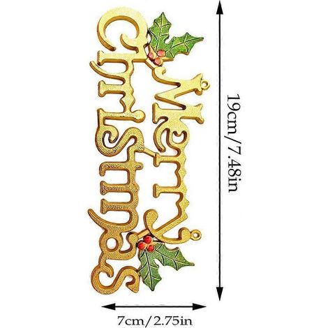 Goldener Weihnachtskranz zum Aufhängen (1/3)