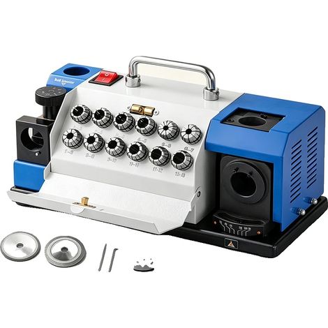 Affûteur de forets, Plage de meulage φ2 - φ13 mm, Alimentation 220V, Vitesse de rotation 5300 RPM, Angle de meulage 90° - 145°, Roues abrasives doubles (1/5)