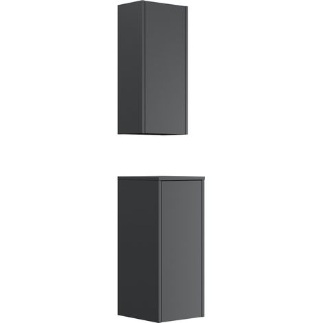 Badschrank 2er Set Taifun zur Wandmontage grafit