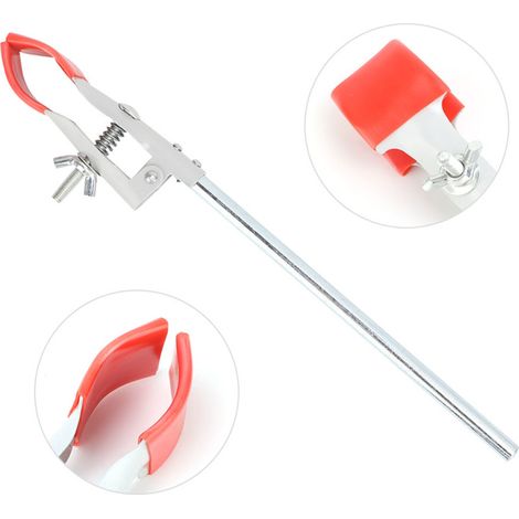 Pince pour flacon de trempage, double régulateur électroplaqué, pince multifonctionnelle fixe (rouge) (1/5)