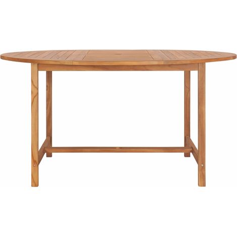 Mesa de jardín de madera de teca maciza 150x76 cm vidaXL (1/2)