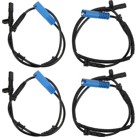 Ortviai Capteur de vitesse ABS 4 pièces (avant/arrière, gauche/droite) 34526756384/34526756385 pour MINI Cooper R50/R52/R53