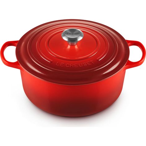 Cocotte ronde en fonte émaillée avec couvercle, 28 cm, 6.7 Litre, Cerise, 21177280602430 (1/5)
