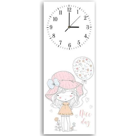 Horloge Murale Élégance et Douceur pour Enfants - 30 x 90 cm