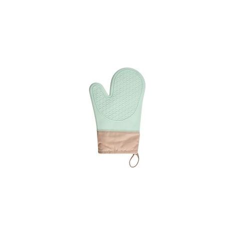 Gants de cuisine en silicone vert clair, résistants à la chaleur et aux flammes, (1/5)