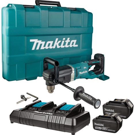 MAKITA DDA460PT2 Twin 18v Angle drill 13mm keyed chuck