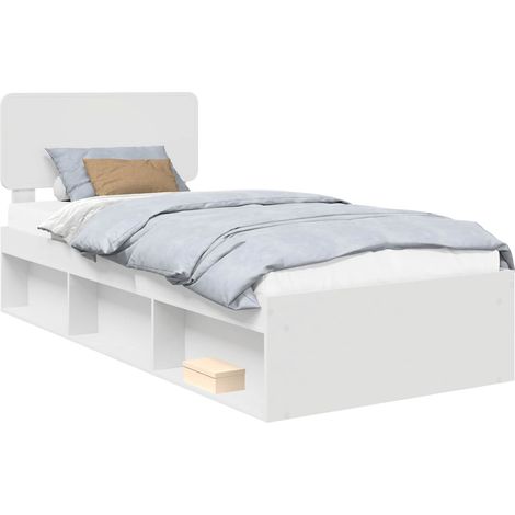 Struttura del letto Bianco 90 x 190 cm Pino massello vidaXL