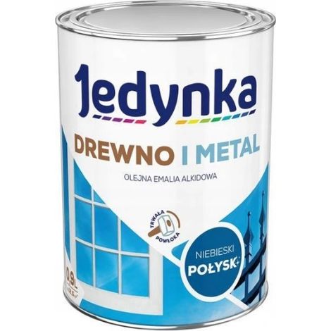 Alkyd-Emaille für Holz und Metall, blau, 0,9 l - 5EMAL.NIE0.9
