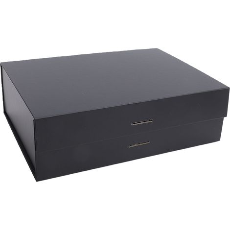 Coffret Cadeau avec Fermeture Magnétique Ruban Filp Ouvert Petite Saint Valentin pour Bijoux Parfum Noir (1/5)