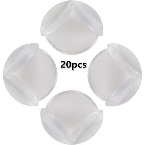 Protectores de esquinas para mesas de bebé, con adhesivo fuerte, aptos para las esquinas de mesas y muebles, 20 unidades por paquete. (1/4)