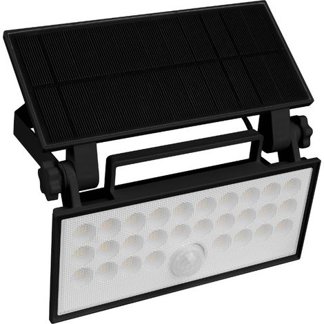 Lampada solare a LED da 8W con sensore di movimento, nera IP65 DPM (1/5)