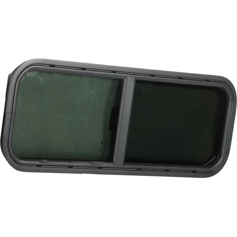 Vitre coulissante pour camping-car 900x300mm, angle arrondi, verre trempé noir, fenêtre d'ombre pour caravane et VR (1/5)