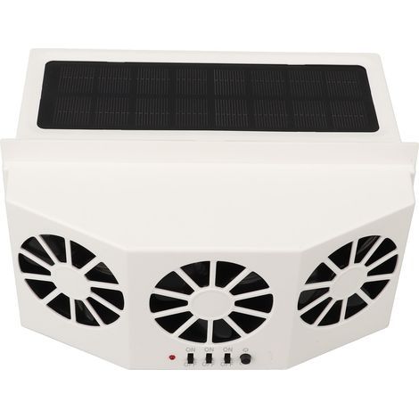 1,5-W-Solar-Autolüfter – 3 Luftauslässe, umweltfreundliche Fahrzeugbelüftung, Weiß (1/4)