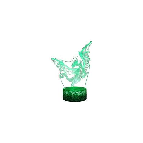 Veilleuse 3D Dinosaure Série - Effet craquelé - 16 couleurs - LC-1734 (1/5)