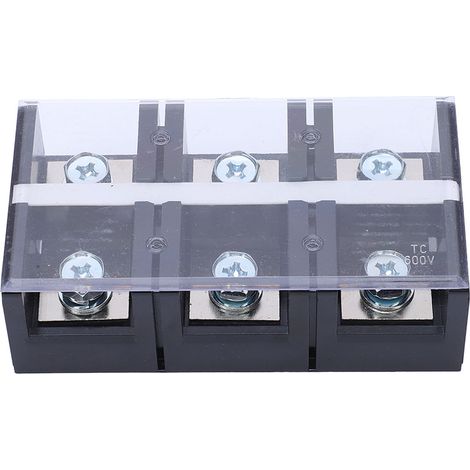 Borniers à 3 positions, double rangée, bornes pré-isolées, avec couvercle pour circuit de liaison 400 A 600 V (1/5)