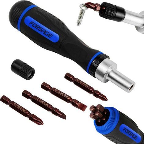 Tournevis Magnetique Avec Support Magnetique Double Face - Embouts PH1 PH2 SL5 SL6 50 Mm - Pour Bricolage Atelier Garage Voiture - Lot De 5 Pieces