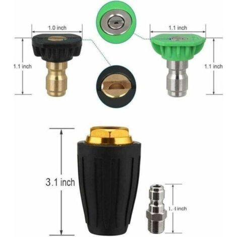 Buse turbo pour nettoyeur haute pression, buse rotative et 7 pointes ...