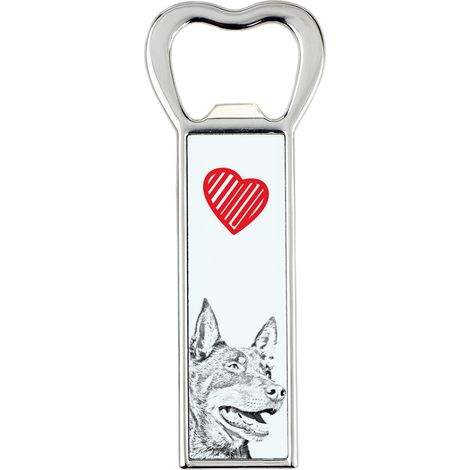 Pastore australiano Kelpie - apribottiglie con cane, apri frigo personalizzato, regalo unico per uomo di Art-Dog (1/5)
