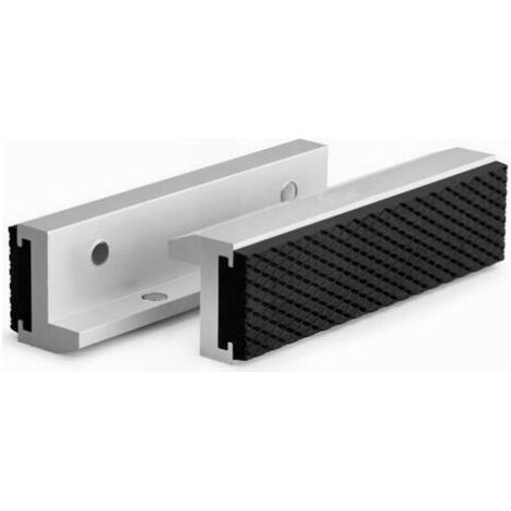 Mors de protection pour étau, Mors doux pour étau 125 mm, Alliage d'aluminium + Caoutchouc, Magnétique (1/5)