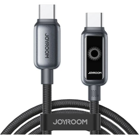 Câble USB-C tressé 100 W, 1,2 m - Noir