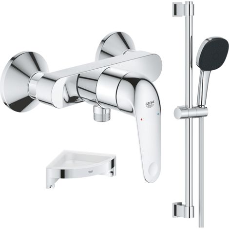 Pack douche mécanique Swift 2023 avec ensemble de douche Vitalio Comfort 110 et tablette en angle
