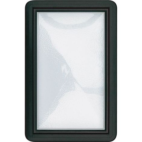Hublot pour porte de garage coulissante 22-26 mm – Fixation par clipsage sans outil – Apport de lumière – Thermoplastique noir