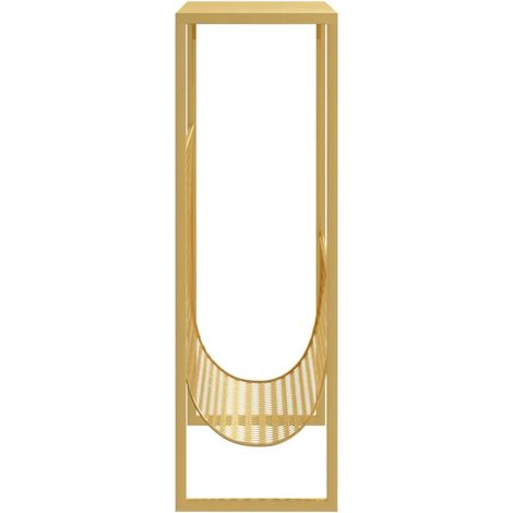 vidaXL Zeitschriftenständer Golden 35x15x45 cm Stahl