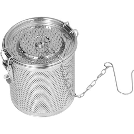 Passoire à épices en acier inoxydable avec chaîne de transport et crochet, passoire à thé pour thé en vrac, passoire à épices pour cuisiner, accessoires de cuisine pour thé, épices, assaisonnements (1/5)