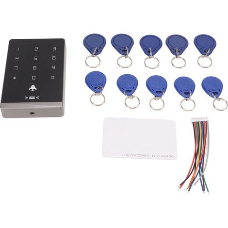 Système de contrôle d'accès tactile avec clavier, rétroéclairage de carte d'identité et bouton de sonnette pour immeubles de bureaux et résidences