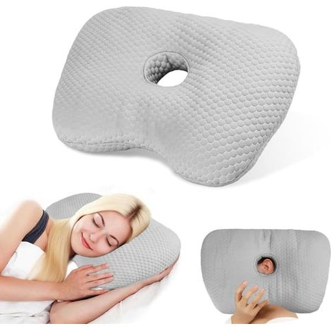 Oreiller pour oreilles percées - Oreiller pour piercing d'oreille - Oreiller pour dormir sur le côté - Oreiller pour oreilles percées (1/5)