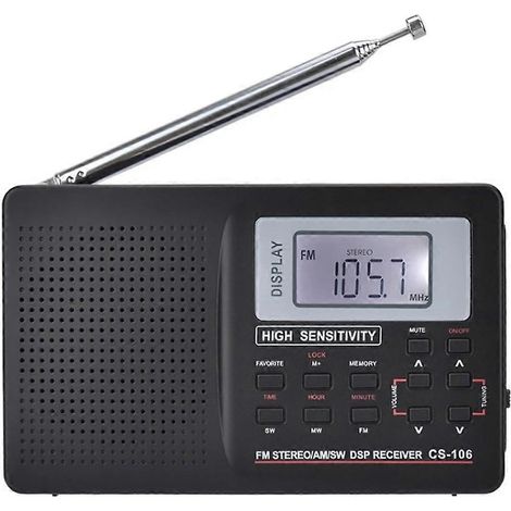 Mini radio FM/AM/SW/LW/TV avec récepteur audio complet, radio-réveil portable de poche et écouteurs 3,5 mm. (1/5)