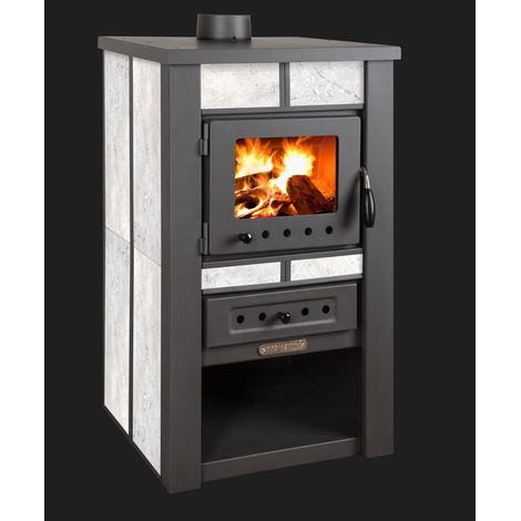 Poêle à bois ALPINA blanc 50 cm - 8 kw