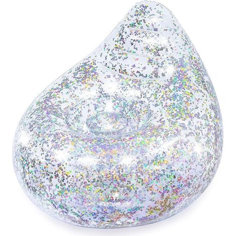 Trade Shop - Poltrona Poltroncina Gonfiabile Glitter Dream 72x72x64cm 2 Camera Ad Aria 75105 - (1/5)