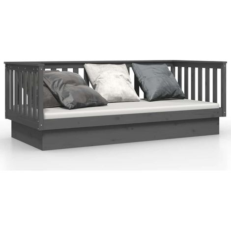 Maison Exclusive - Tagesbett Grau 80x200 cm Massivholz Kiefer (1/5)